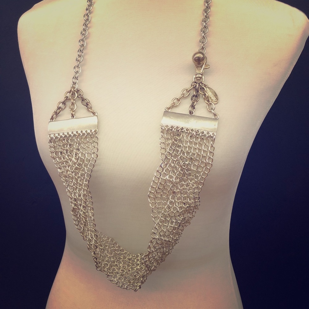 Large Silver Chico’s Statement Necklace or Belt